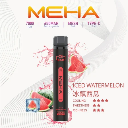 【冰鎮西瓜】MEHA 7000口拋棄式 魅嗨小黑條一次性 買十送一