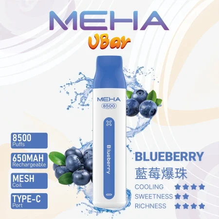 MEHA VBar 藍莓爆珠拋棄式｜8500口・650mAh